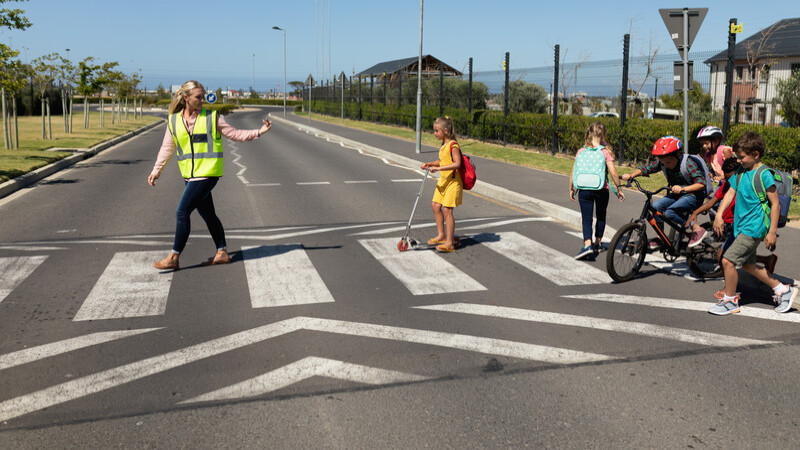 Children Crossing Street